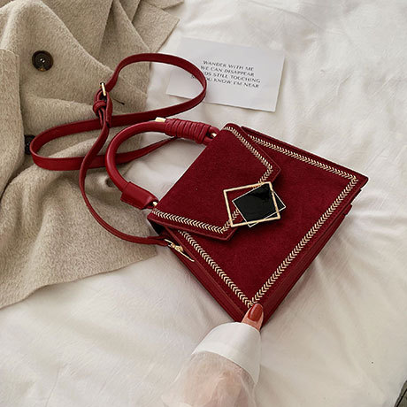 Frosted Small Square Bag Red - Shop at LoveMi