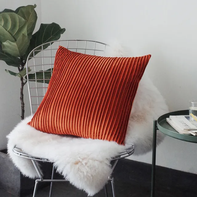 Modern Minimalist Model Room Sofa Bed Cushion Waist Pillow Orange Red - Shop at LoveMi