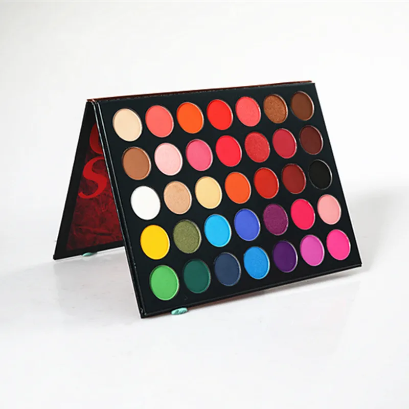 Creative 35-colour Highlight Matte Eyeshadow Palette - Red