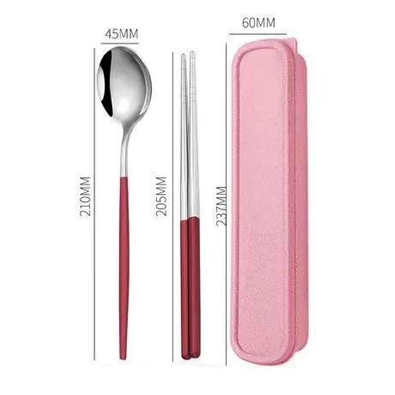 Title 2, Portable Stainless Steel Chopsticks Spoon Fork ...