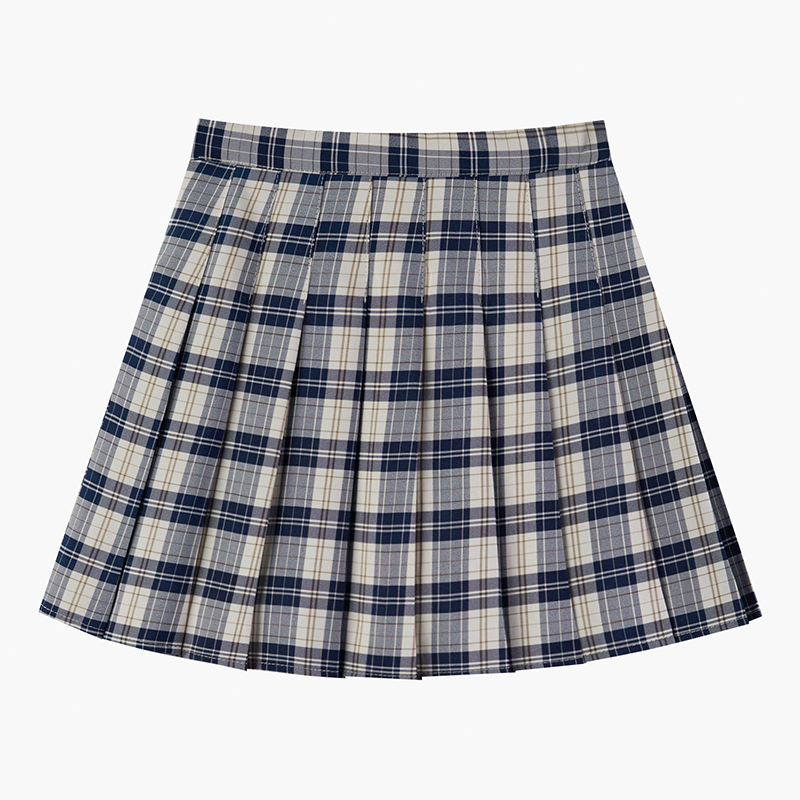 Women's A-line Half Body Plaid Pleated Skirt