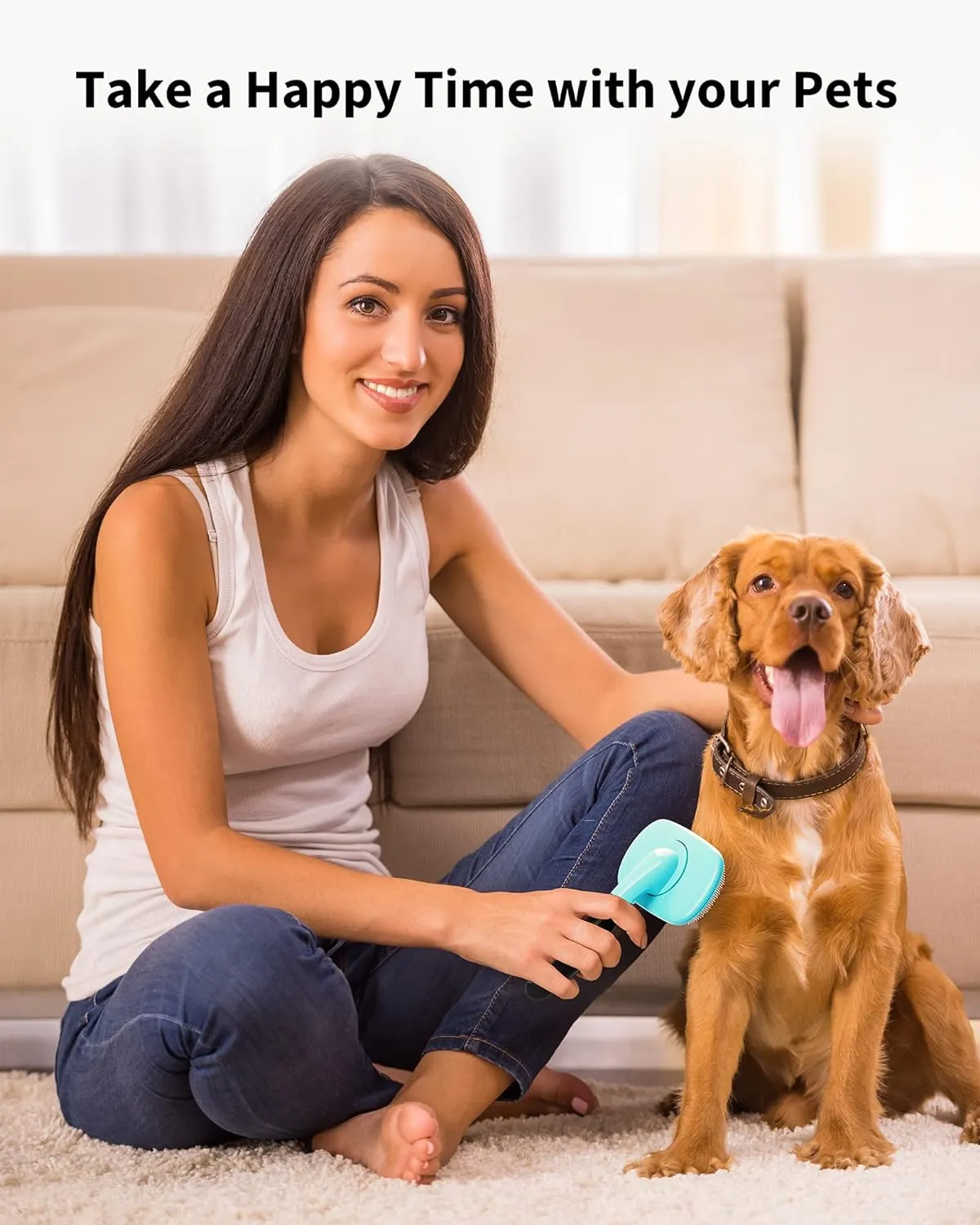 Dog Brush Cat Brush Pet Grooming Brush- Shedding Grooming Tools – image 5