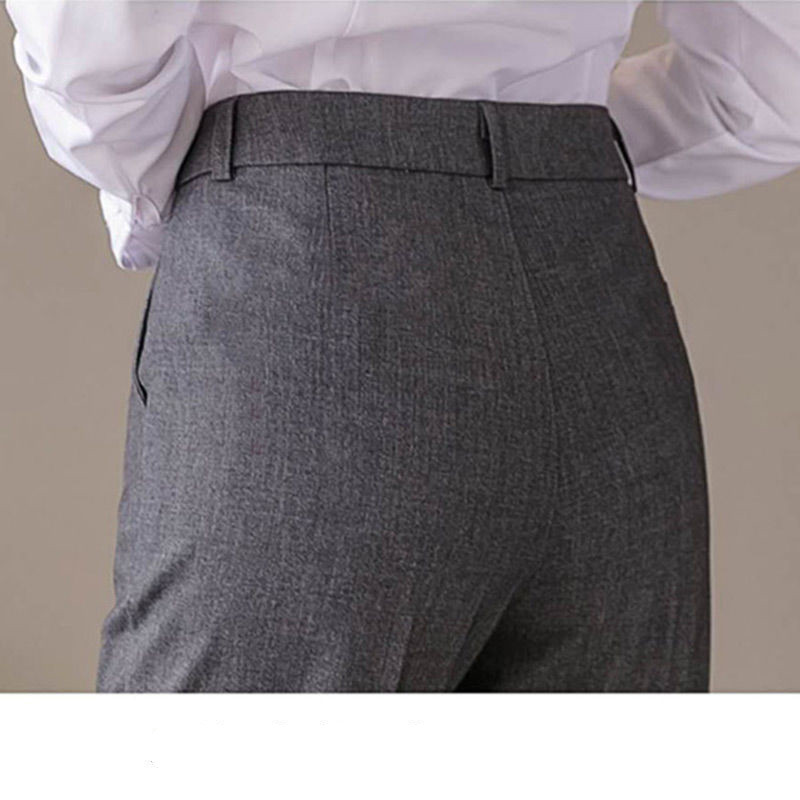 Grey Suit Pants Women's Trousers