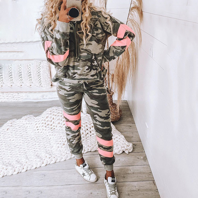 Long-Sleeved Hooded Casual Home Sports Suit Sweater