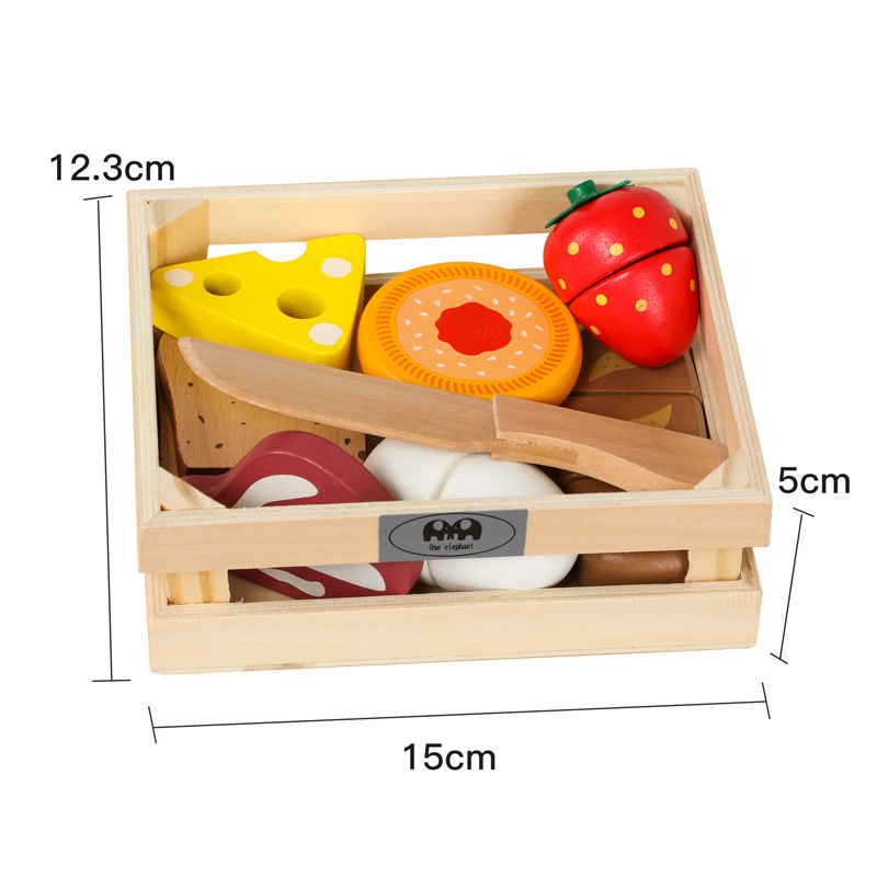 Title 7, Wooden Emulational Fruit Vegetables Cutting Toy