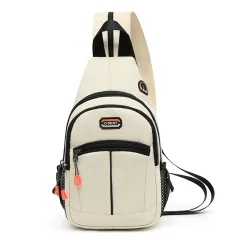 Women Sport Bags Multifunctional Backpack Shoulder Bags With USB Design - White - View 1