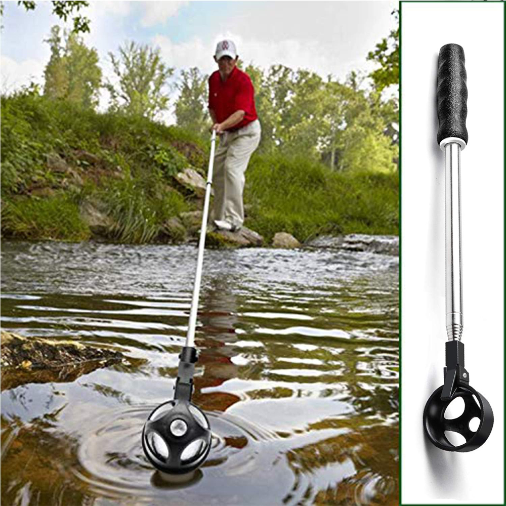 Stainless Telescopic Golf Ball Retriever For Water With Golf Ball Grabber For Putter