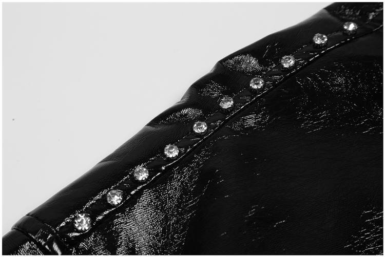 Fashionable Men's Polyester Motorcycle Leather Jacket