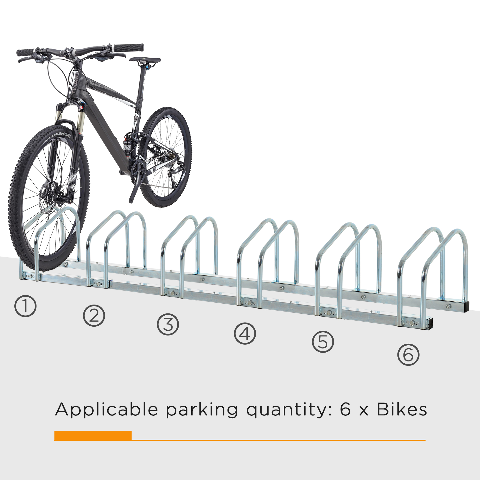 Bicycle Rack Parking Floor Or Wall Mounted Storage Locking 179L X 33W X 27H 6 — image 6