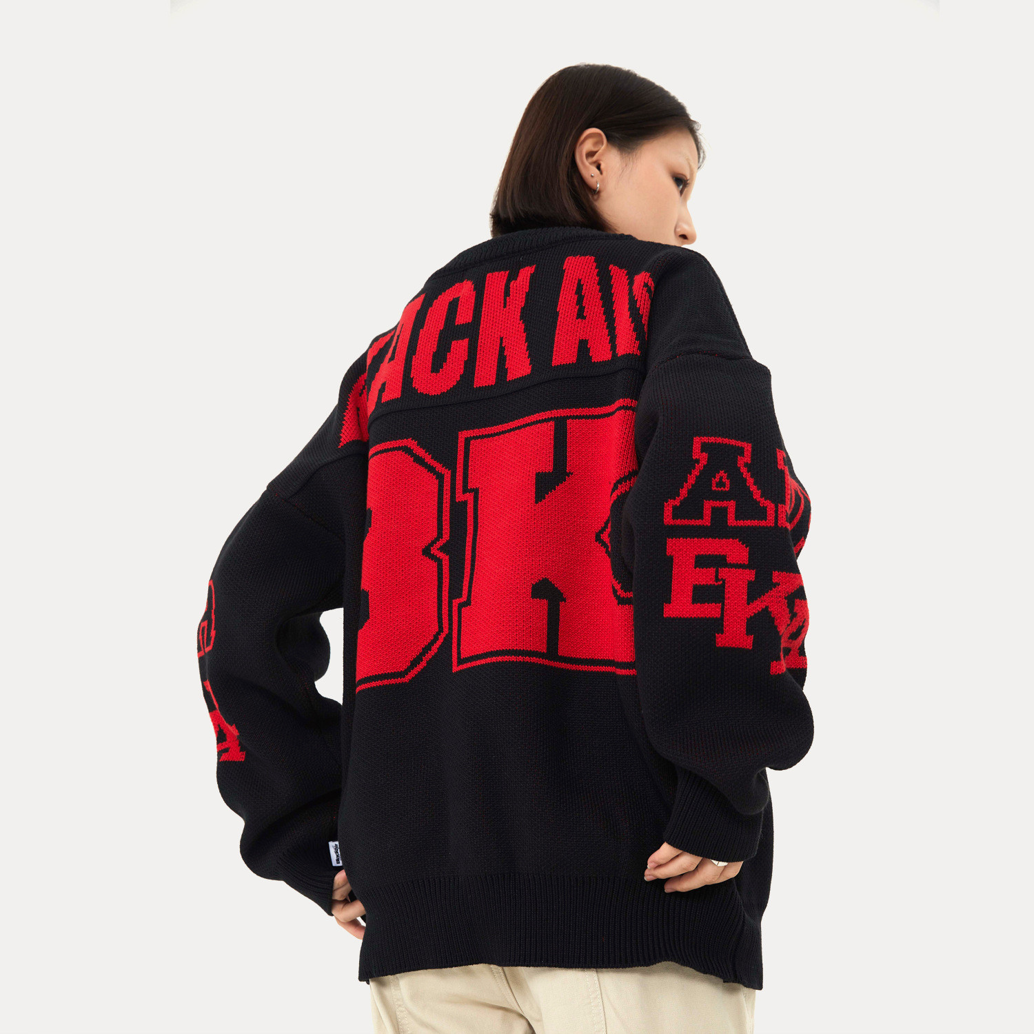 Men's And Women's Letters Retro Loose Sweater Knitwear