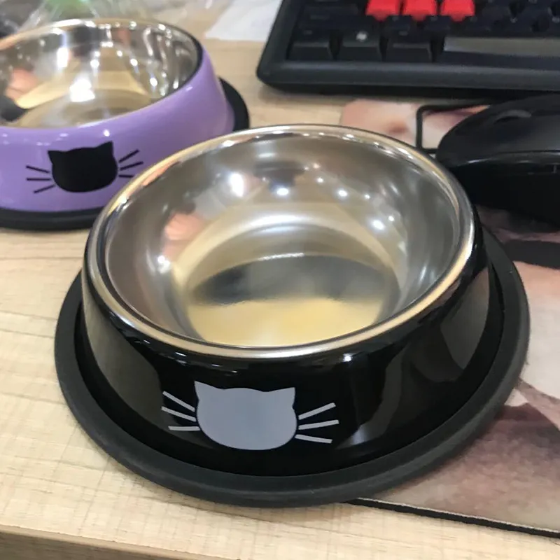 Stainless steel pet bowl - Black