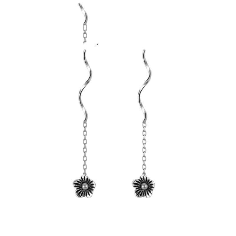 Flower Earrings Temperament Five-petal Flower Art Earrings