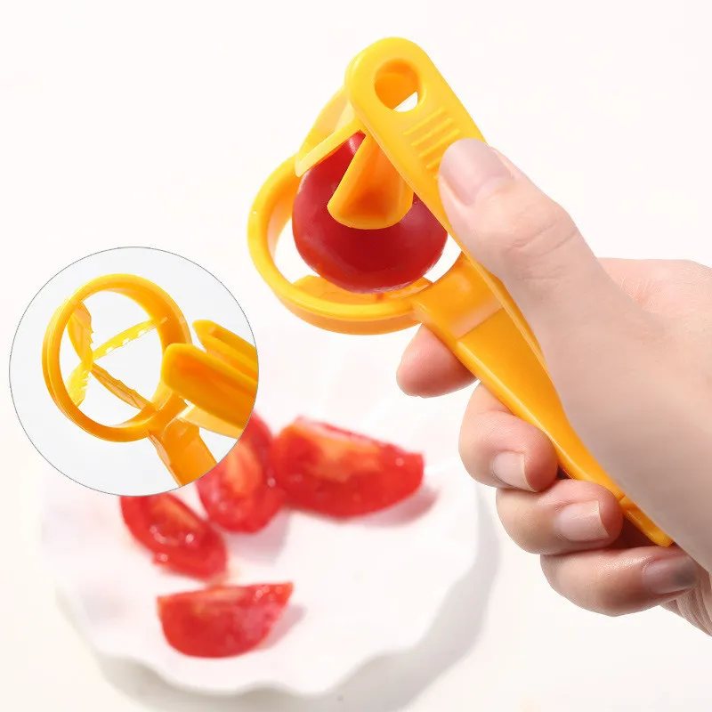 Tomato Slicer Cutter Grape Tools Cherry Kitchen Pizza Fruit Splitter Artifact Small Tomatoes Accessories Manual Cut Gadget – image 2