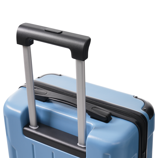 20-Inch Hardshell Carry-On Luggage, Lightweight Durable ABS Suitcase with Spinner Wheels, Built-in TSA Lock, 2 Packing Cubes, Blue-gray-20