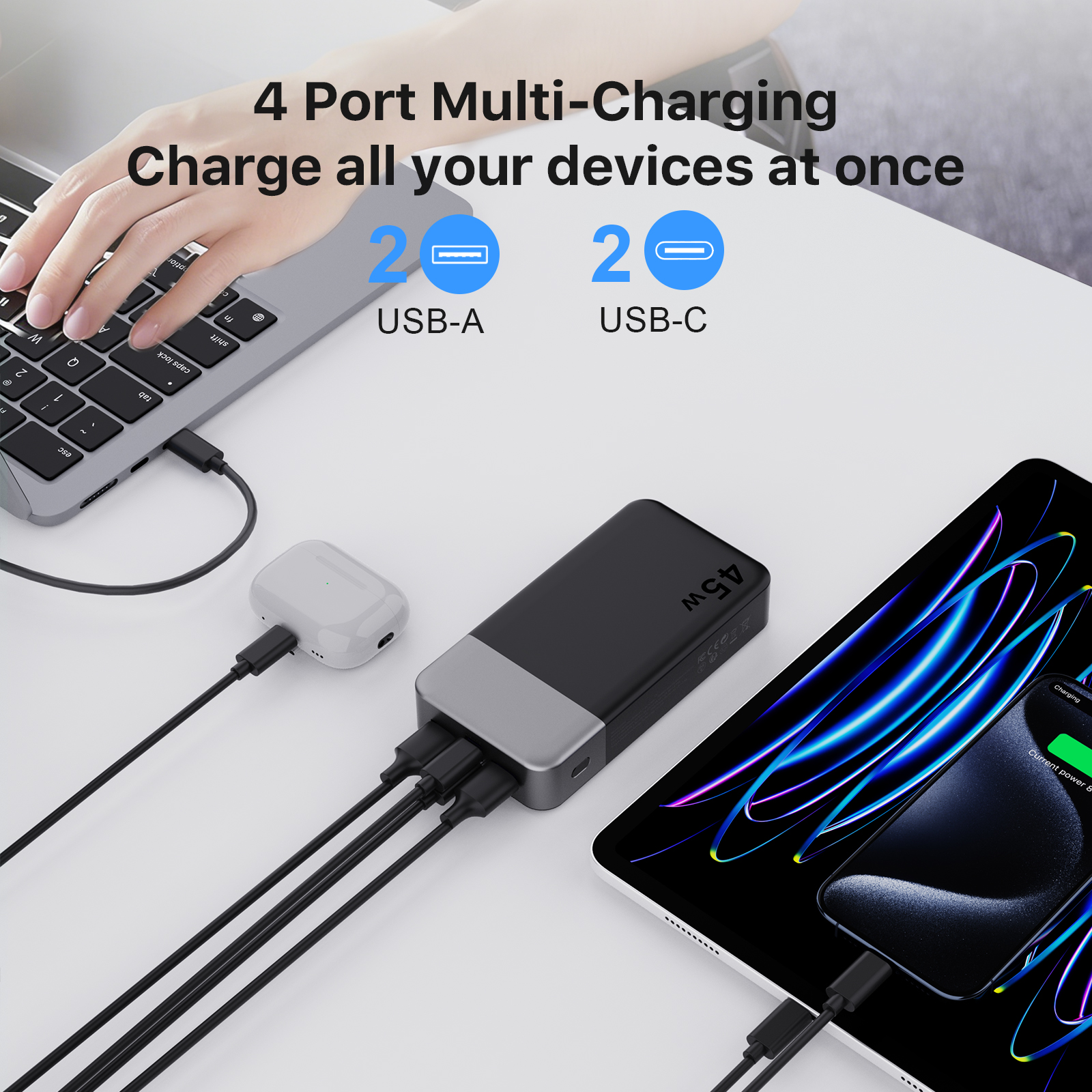 Australia Overseas Warehouse N OBIS 45W Fast Charging Power Bank 20000mAh Laotop Travel Essential Portable Cell Phone Charger With USB-C Input And Output 3