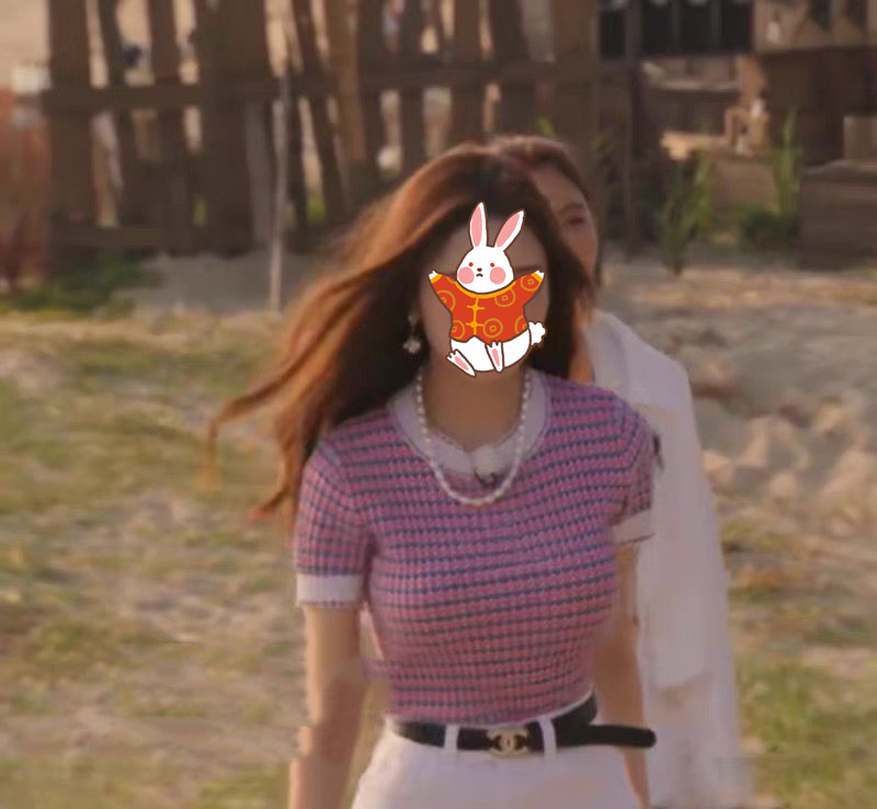 Xiaoxiangfeng Round Neck Short Sleeve Knit Sweater Pure Desire Top