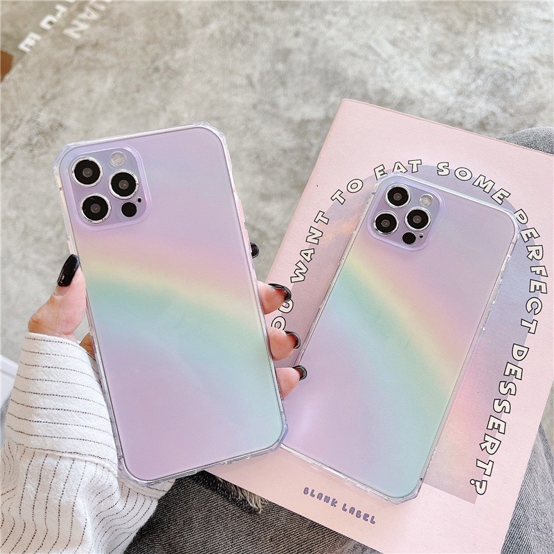 Side Rainbow Transparent Phone Case - Image 3