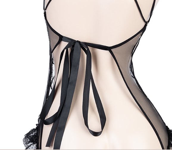 Title 7, Underwear Suspender See Through Crotch Jumpsuit