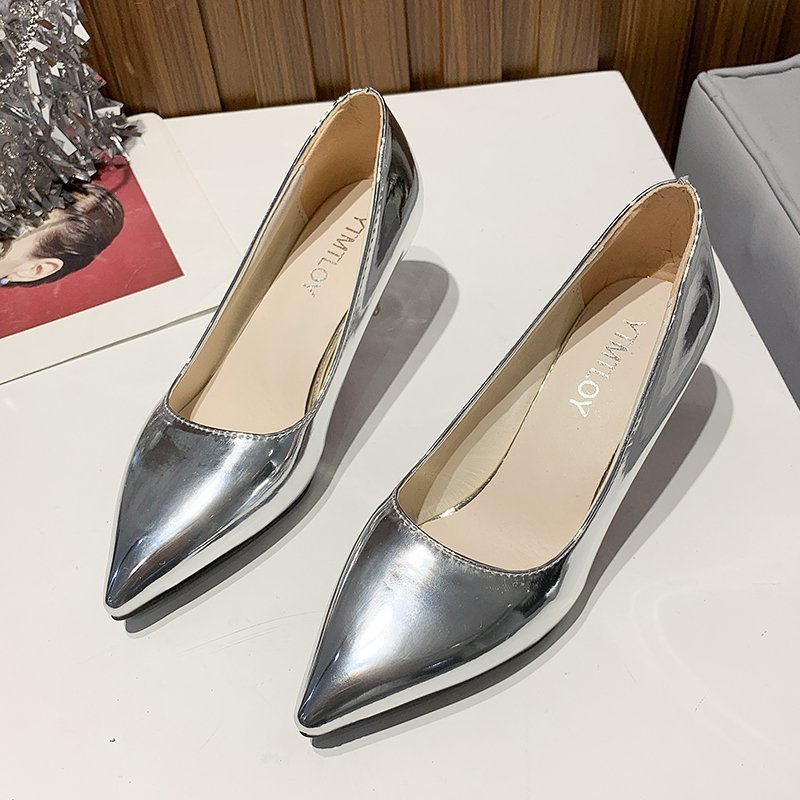 Large Size 43 High Heel Women's Fashion Shoes Silver - Shop at LoveMi