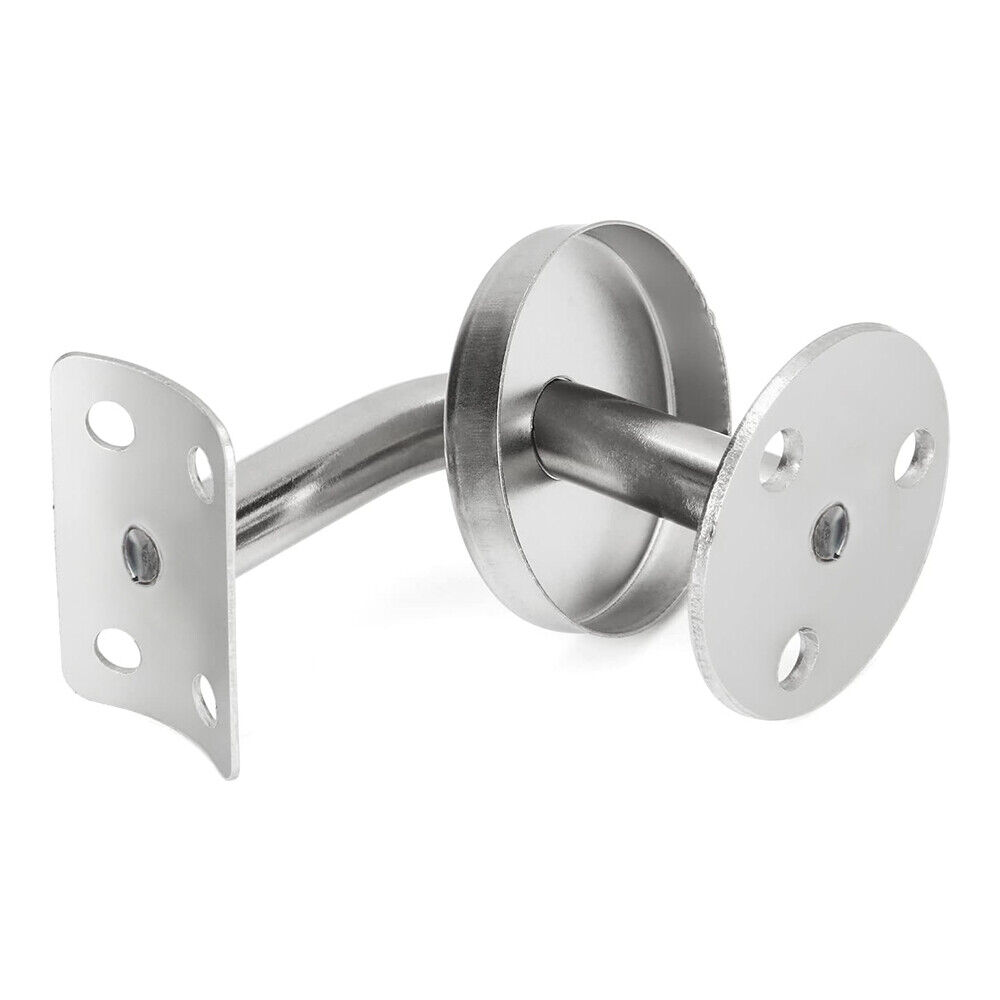 60mm CHROME HANDRAIL BRACKET SCREWS Stair Rail Bannister Holder Wall Support — image 2