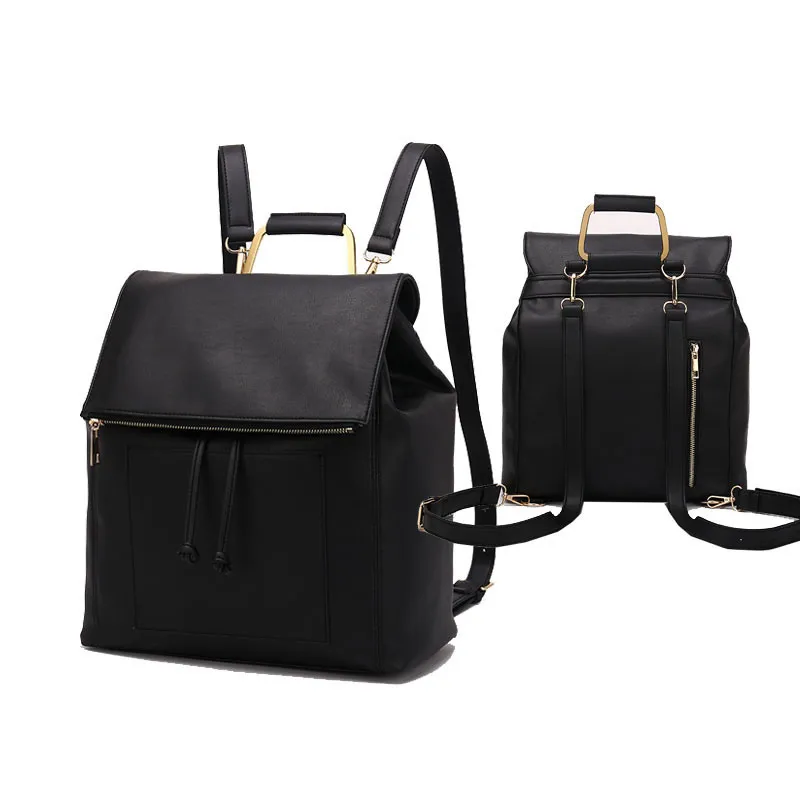 Fashion And Simple Shoulders Mommy Backpack - Black