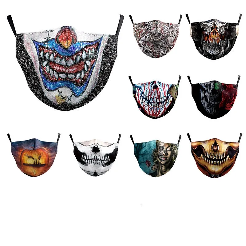 Digital Printing Wansheng Ghost Face Skull Double-layer