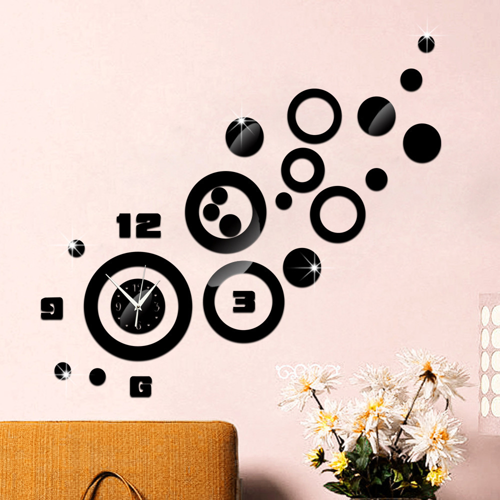 DIY Circle Mirror Wall Clock, picture 2 of 3