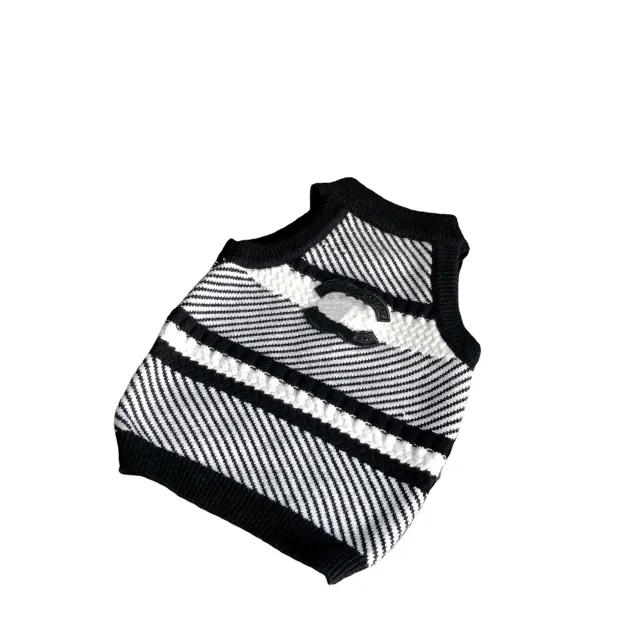 Four Seasons Sweater Acrylic Pet Clothes Black White - Shop at LoveMi