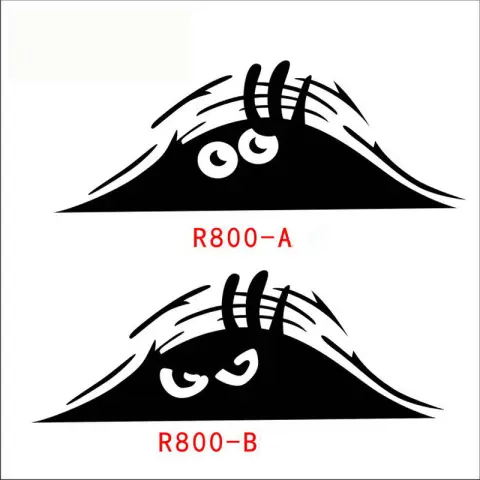 Sand Dune Car Sticker Peeking Elf Car Reflective Waterproof
