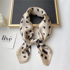 All-match Tie Headband Decoration Tie Bag Small Scarf New - Apricot - View 1