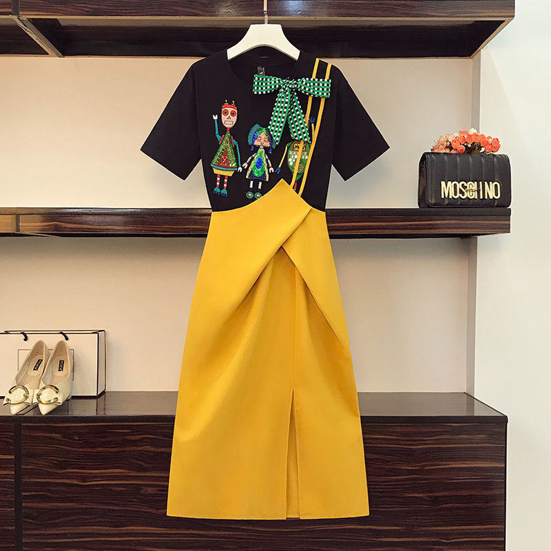 Two-piece Women's Shirt Slim Suspender Dress