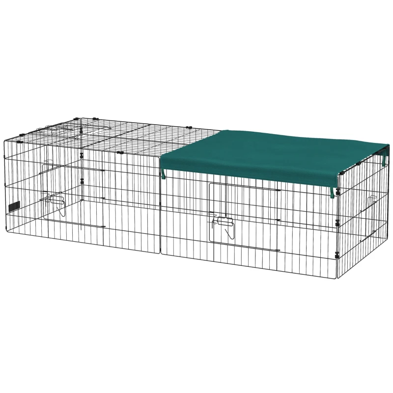 Small Animal Playpen With With Roof For Rabbits, Chicken, Chinchillas For Indoor Outdoor Use, Green