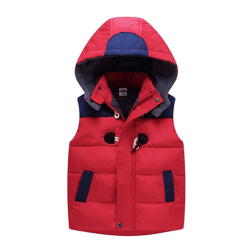 Boys And Girls Baby Plus Velvet Padded Hooded Vest Kindergarten Uniforms — foto 4