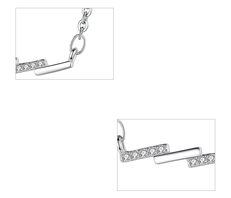 S925 Sterling Silver Wavy Necklace