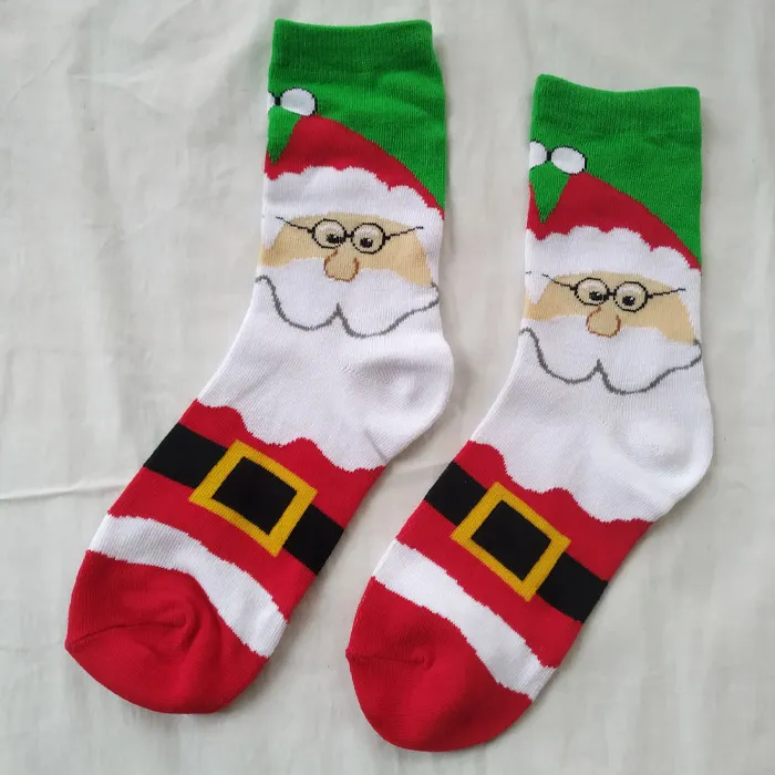 New Year Santa Claus Holiday Gift Fashion Socks - Glasses Christmas