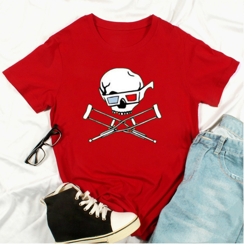 Title 10, New Summer Skull Print Fashion Short-Sleeved T-...