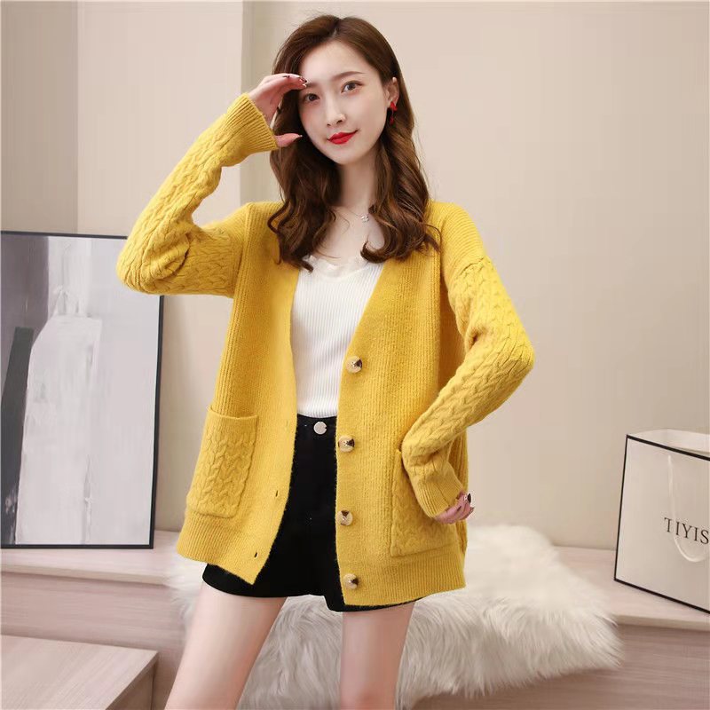 Title 3, New Sweater Spring And Autumn Loose Solid Color...