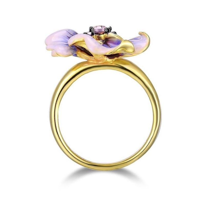 Title 4, 18k Flower Drop Glue Ring. Achieve perfect eyel...