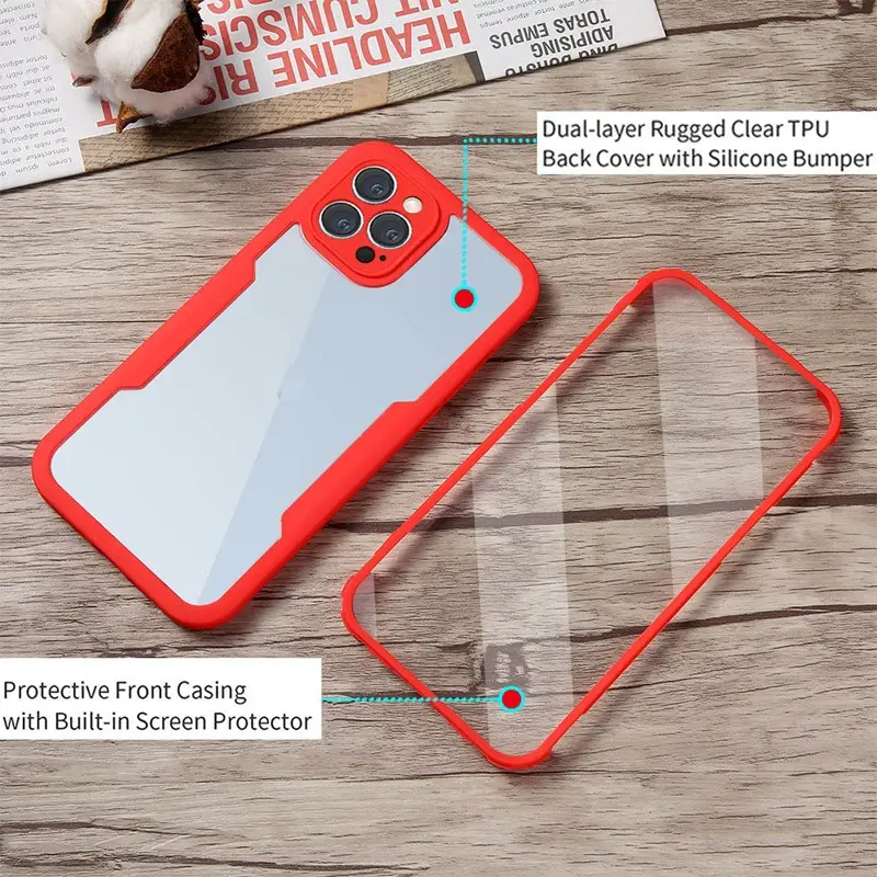 Cover Front and Back Protective Mobile Phone Case
