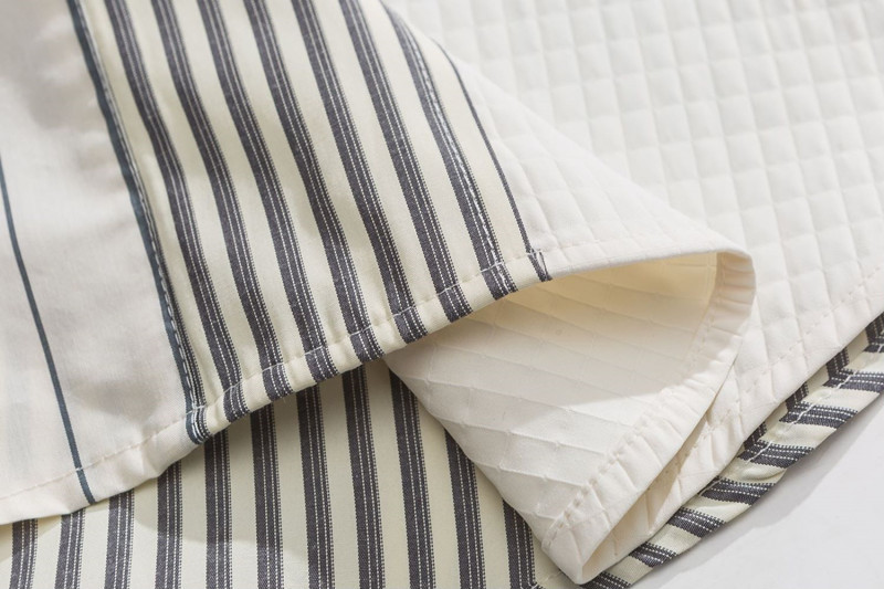 Trendy Sports Casual Irregular Stripes Stitching Lapel Long Sleeve Shirt