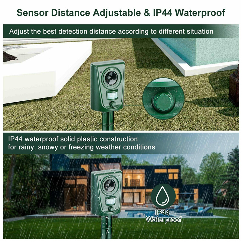 Battery Ultrasonic Garden Deterrent Repeller Animal Bird Cat Scarer Pest Dog — image 7