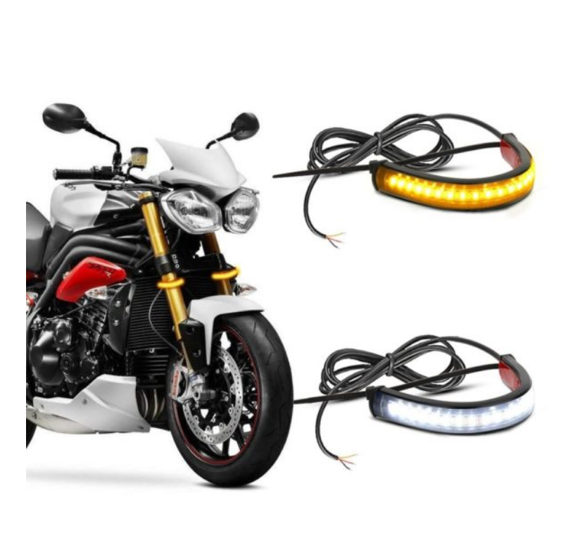 General Motorcycle Front Shock LED Ring Turn Signal — foto 4