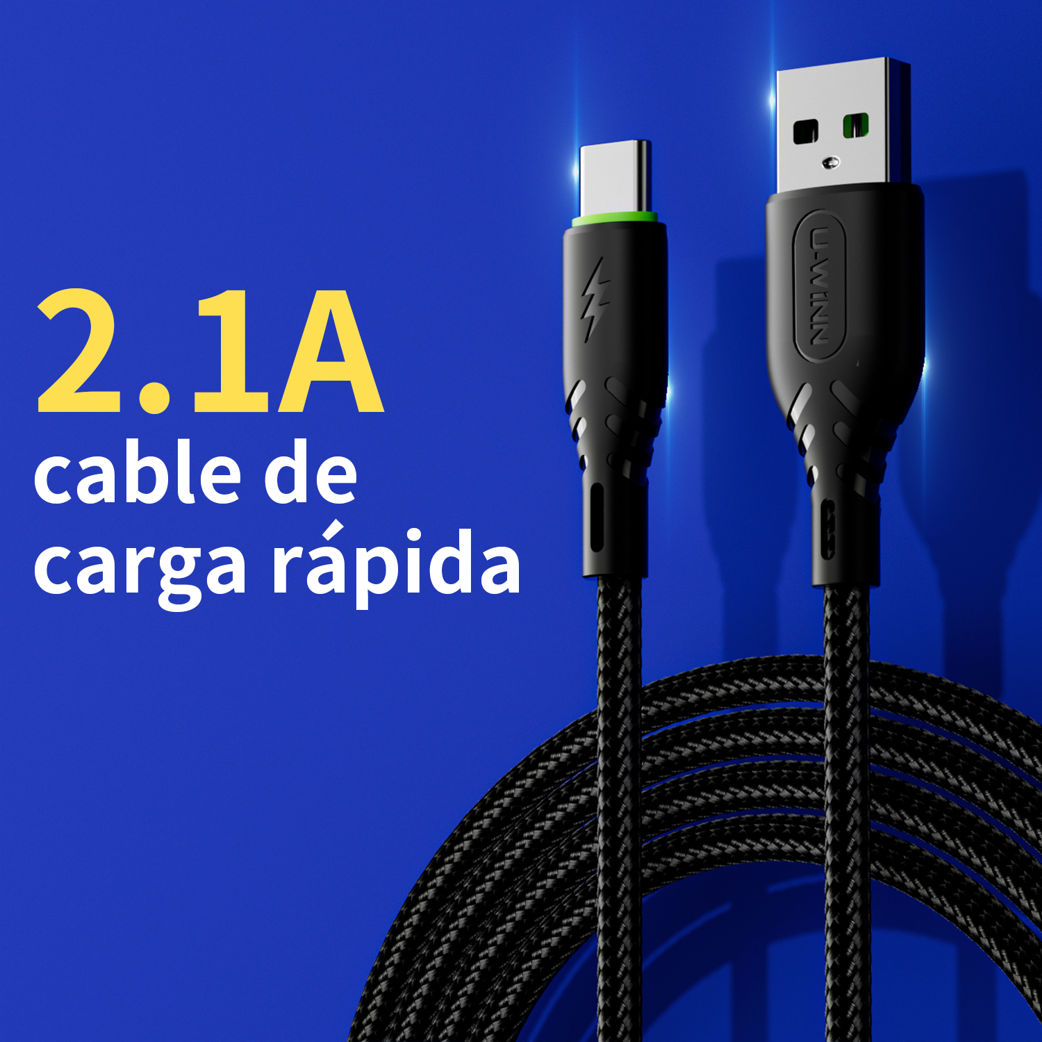 L201 USB-C Cable 2.1A 1M Black USB 3.0 UWINN