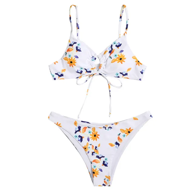 Contrast Floral Print Bikini Europe And America Floral - Shop at LoveMi