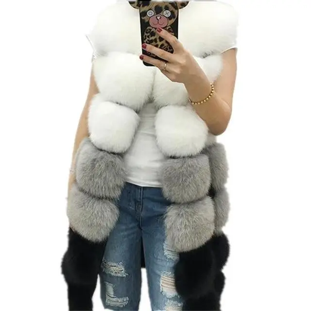 New Women's Creative Fur Vest - Black