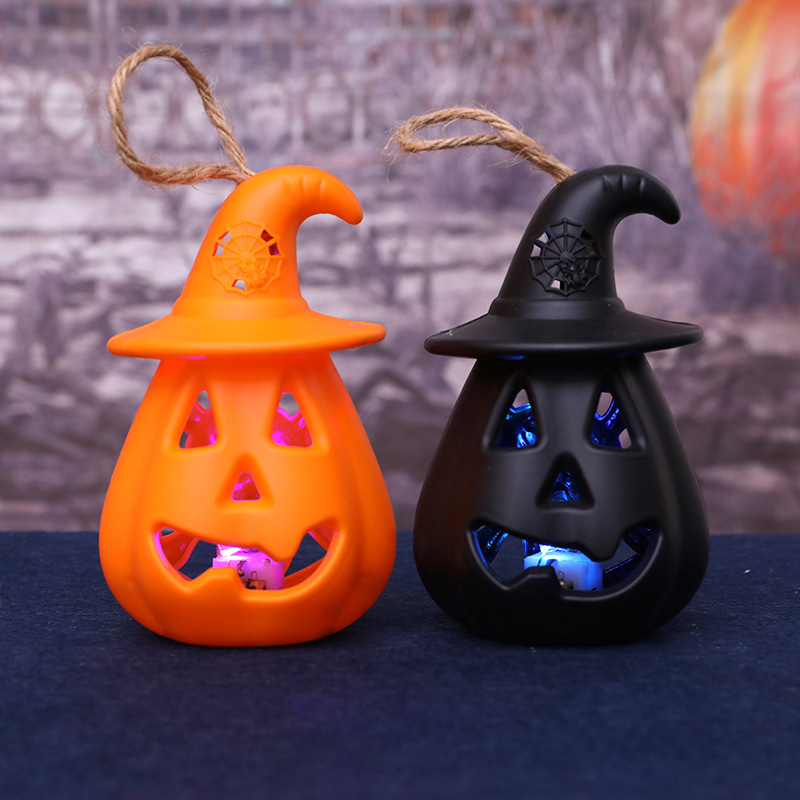 Pumpkin garden decoration night light (black)