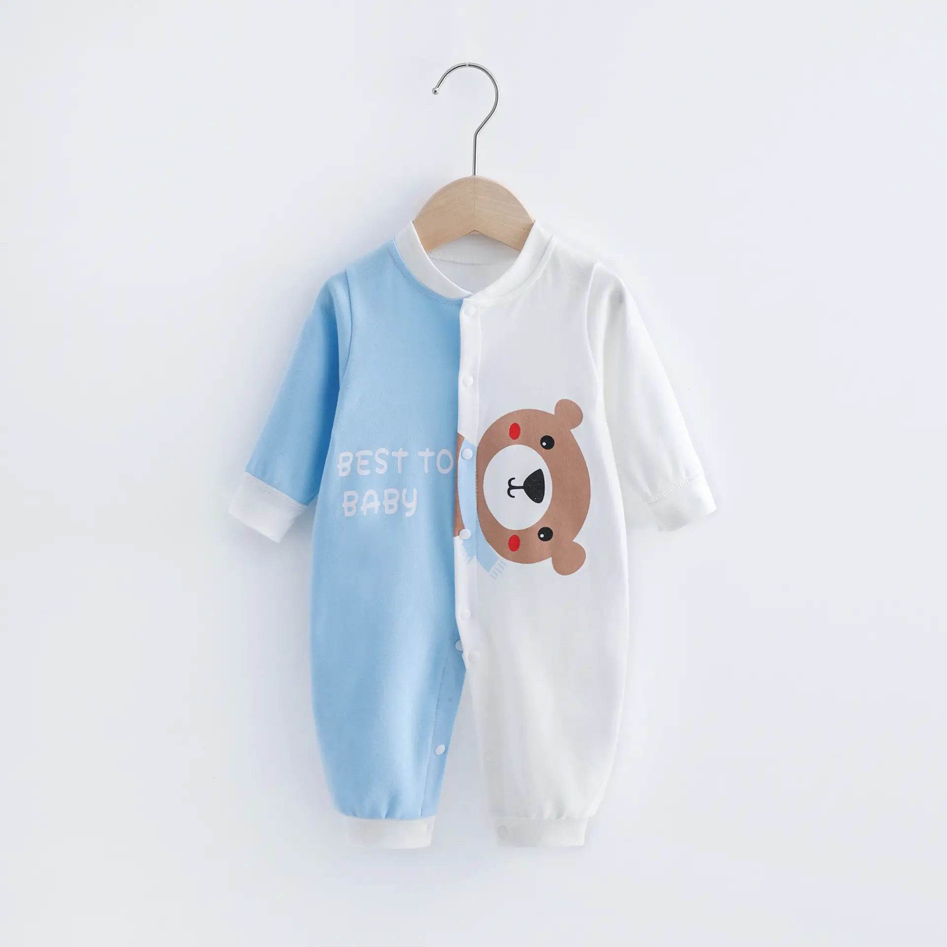 Spring And Autumn Combed Cotton Baby One-piece Long Sleeve