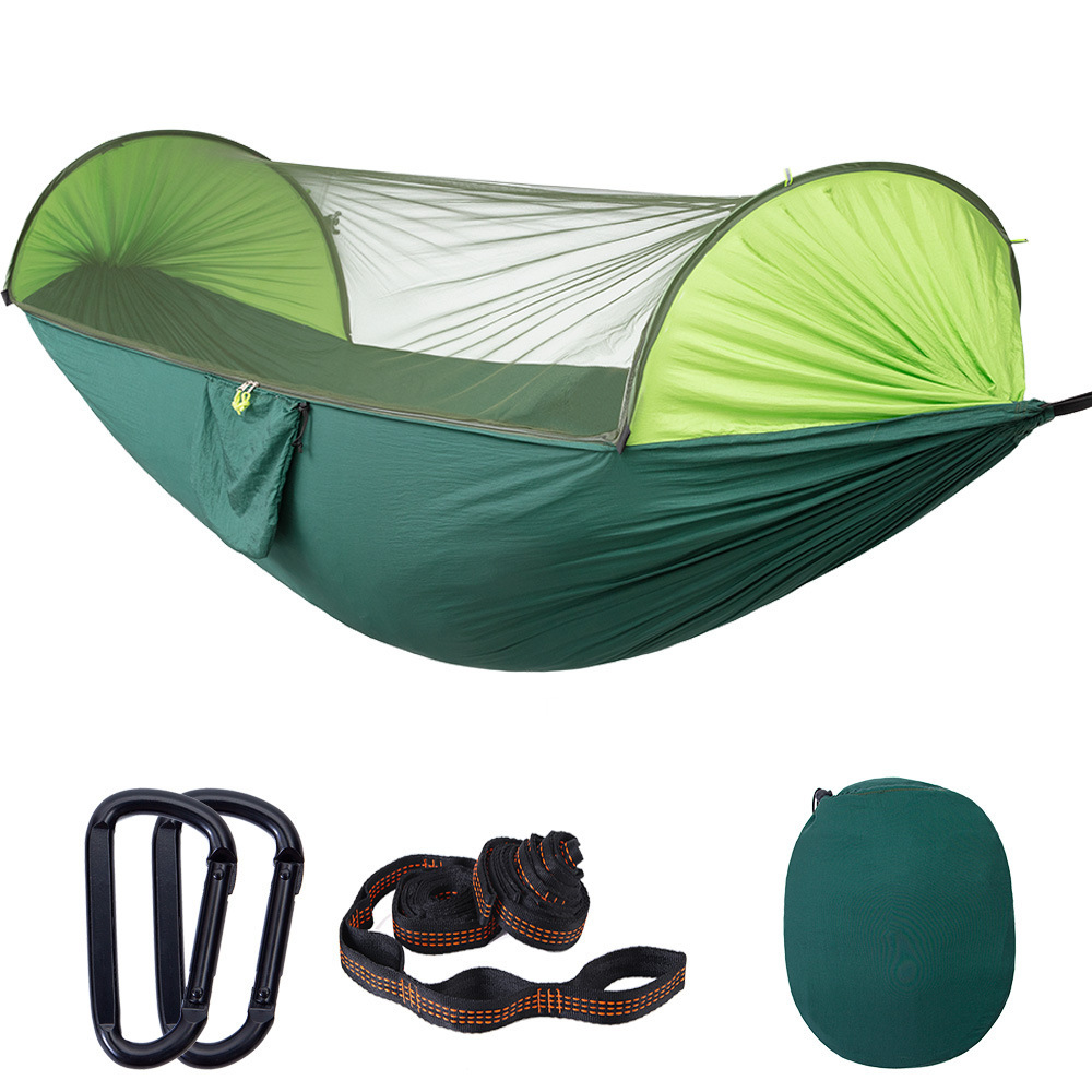 Hamac de camping double avec moustiquaire à ouverture rapide 7
