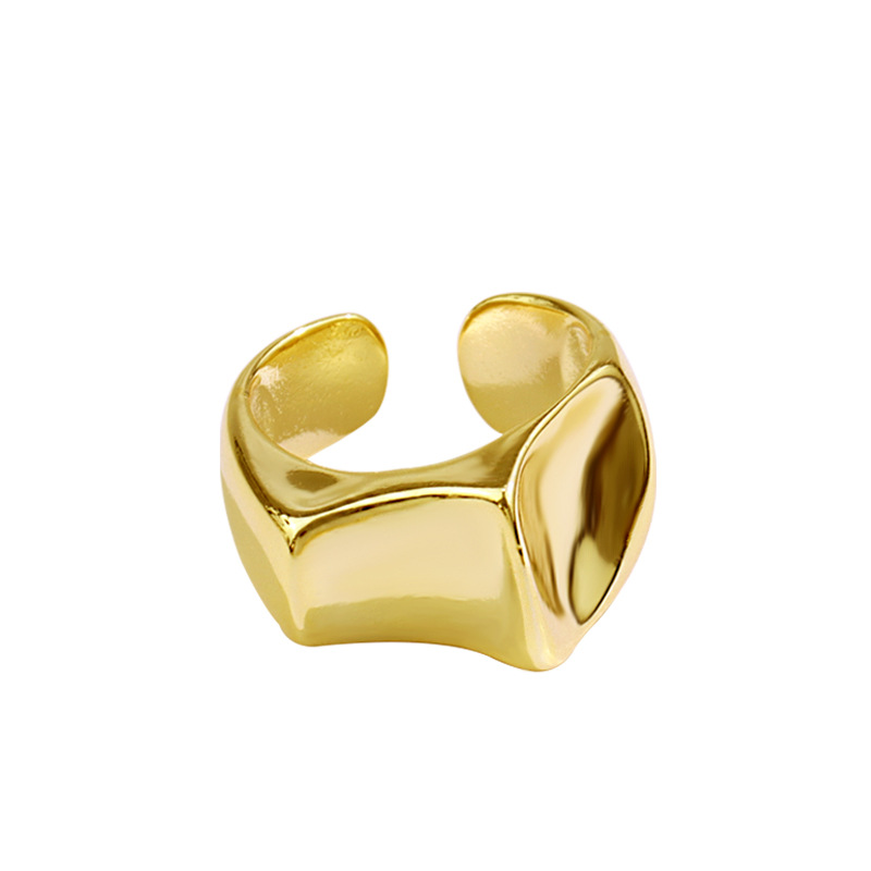 Geometric Irregular Opening Index Finger Ring