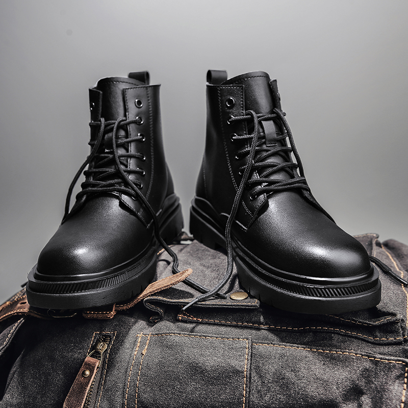 Fashion Personality Side Zipper Martin Boots For Men